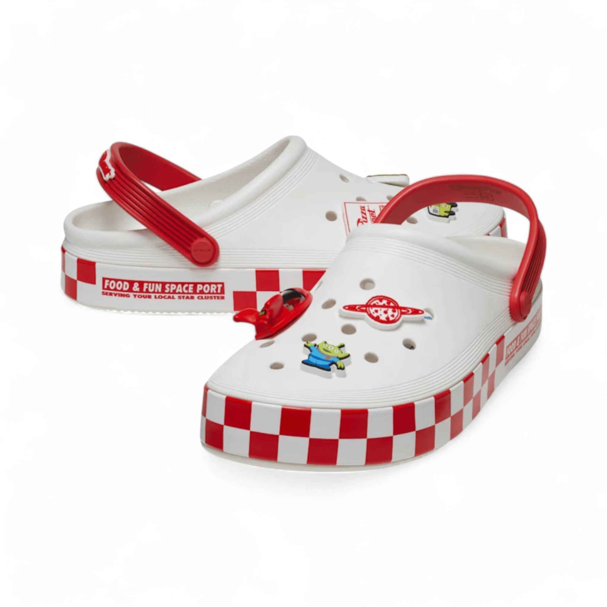 Classic Toy Story Planet Off-Court White Clogs